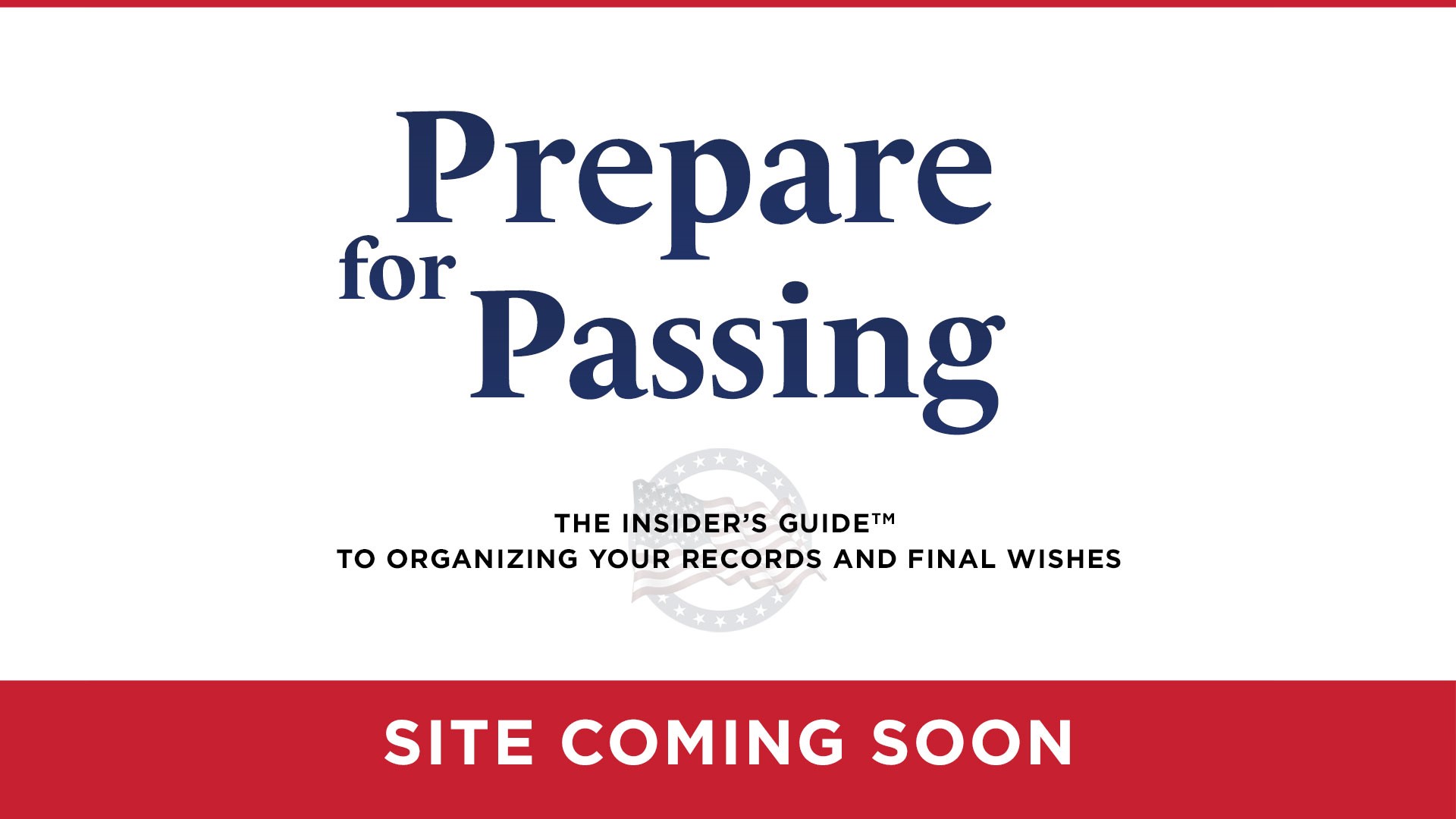 Prepare For Passing - Coming Soon